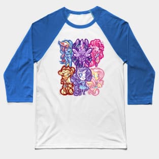 Mane Six Chibis Baseball T-Shirt